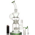 Triple trinquete Perc Klein Incycler Tubo de agua de fumar cigarrillos de vidrio (ES-GB-338)